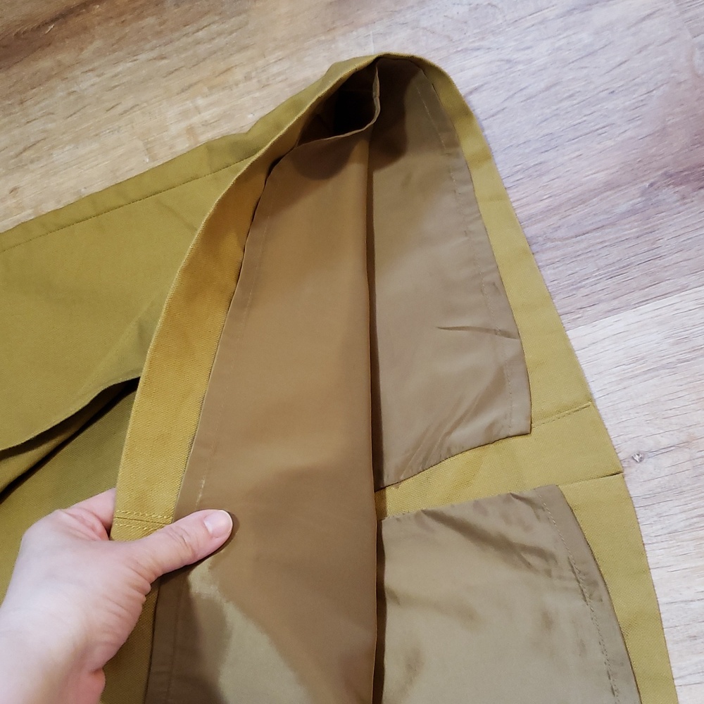 J Crew Tie Waist Skirt In Cotton-Linen, Color "Safari Gold", Size 14 - Picture 6 of 9